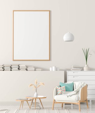 İskandinav tarzı iç afiş çerçeve kadar Mock