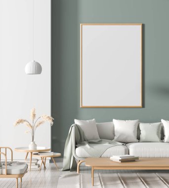 İskandinav tarzı iç afiş çerçeve kadar Mock. 