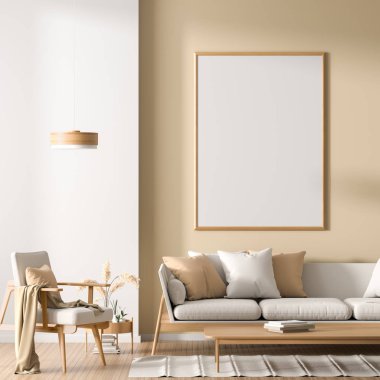 İskandinav tarzı iç afiş çerçeve kadar Mock