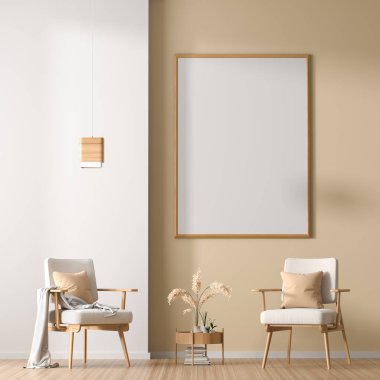 İskandinav tarzı iç afiş çerçeve kadar Mock 
