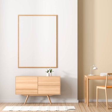 İskandinav tarzı iç afiş çerçeve kadar Mock 