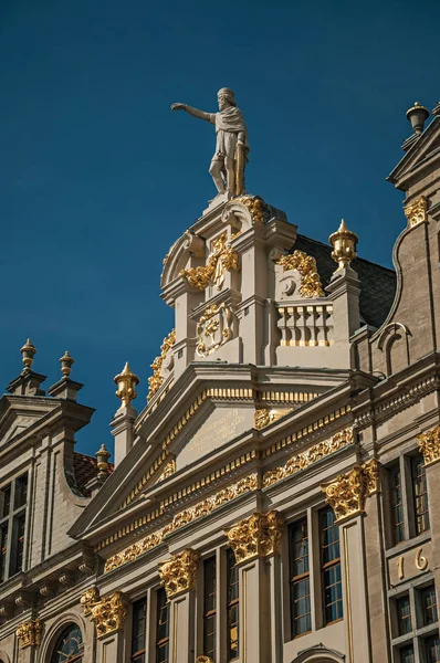 Rich and elegant decoration on historic buildings of Brussels