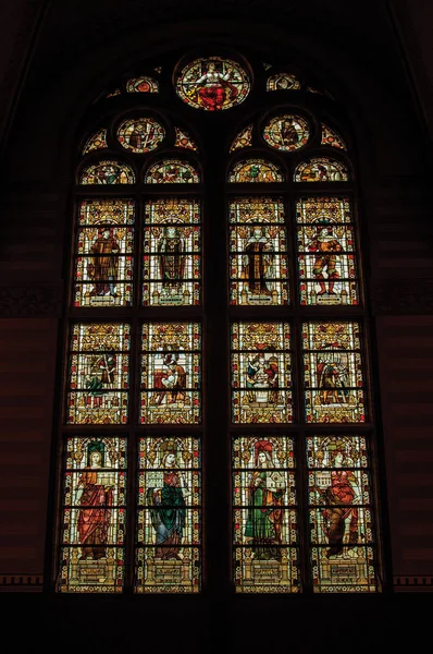 Colorido vitral en el Rijksmuseum de Ámsterdam —  Fotos de Stock