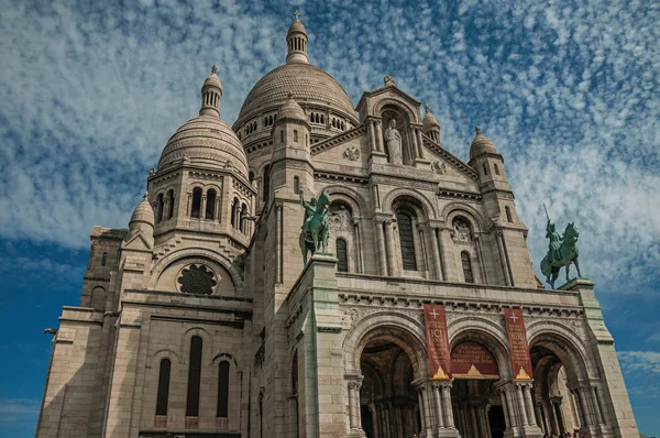 Basilika Sacre Coeur fasad di Paris — Stok Foto
