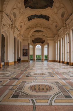 Paris'teki Petit Palais'te zengin bir şekilde dekore edilmiş salon