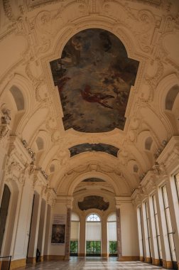 Paris'teki Petit Palais'te zengin bir şekilde dekore edilmiş salon