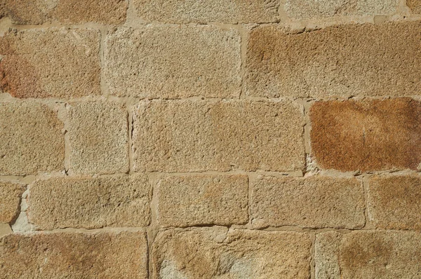 Caceres'teki alçıya küçük çakıllar yerleştirilen duvarın yakın çekimi — Stok fotoğraf