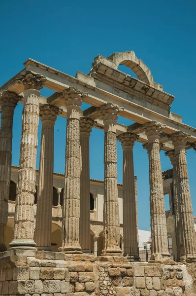 Colunas de mármore no Templo de Diana em Merida — Fotografia de Stock