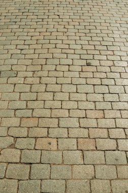 Roma köprüsü int Merida üstüne setts yapılmış kaldırım yakın çekim