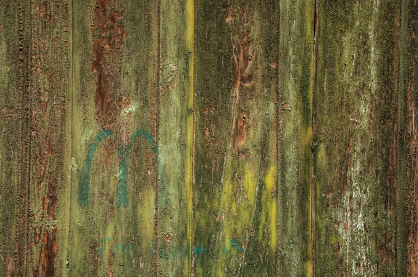 Worn planks of wood in an old door — Stock Photo, Image