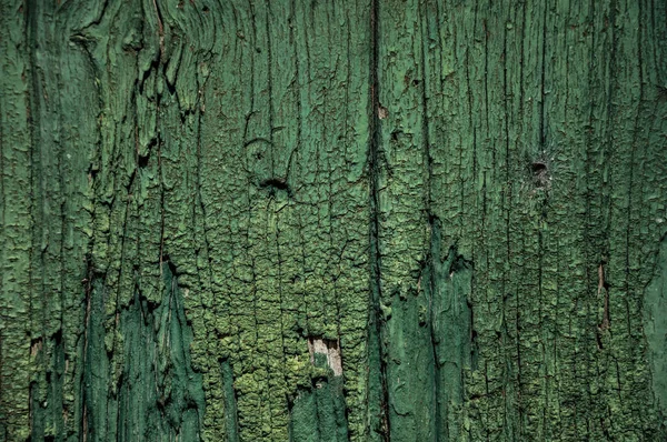 Primer plano de tablones de madera desgastados en una vieja puerta verde —  Fotos de Stock