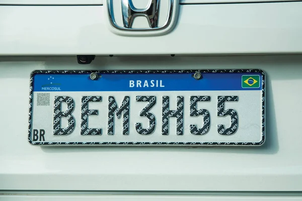 Placa de coche utilizada por los países del Mercosur —  Fotos de Stock
