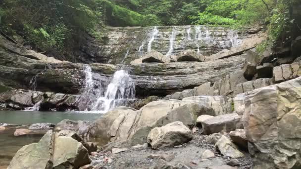 Cascadas Vídeo Varios Niveles Cascadas Video Con Cascadas Vídeo Agua — Vídeo de stock