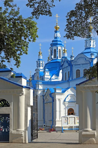 Tyumen Russie Août 2018 Cathédrale Znamensky Église Orthodoxe Jour Été — Photo