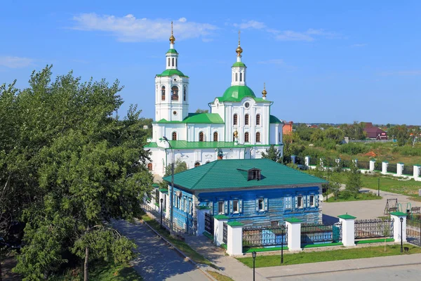 Tyumen Ryssland Augusti 2018 Voznesensko Kyrkan George Sommar Eftermiddagen — Stockfoto