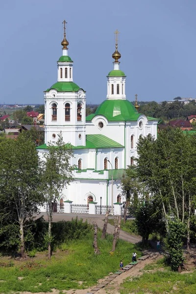 Tyumen Federacja Rosyjska Sierpnia 2018 Voznesensko Kościół Świętego Jerzego Letnie — Zdjęcie stockowe