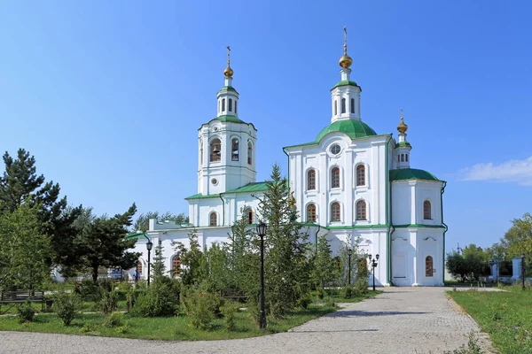 Tyumen Ryssland Augusti 2018 Voznesensko Kyrkan George Sommar Eftermiddagen — Stockfoto