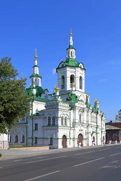 Tyumen Rússia Agosto 2018 Igreja Spasskaya Igreja Honra Nerukotvorennogo Imagem — Fotografia de Stock