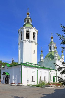Tyumen, RUSSIA-AUGUST 14, 2018: the Church in honor of exaltation of the Holy cross clipart