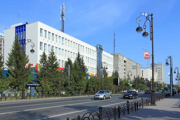 Tyumen Russia Agosto 2018 Edifício Administrativo Rostelecom Republic Street — Fotografia de Stock