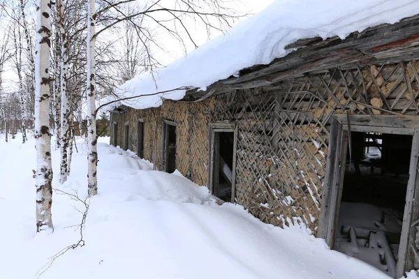 Old Prison Barracks Stalin 501 Construction Sites Gulag Construction Railway — Stock Photo, Image