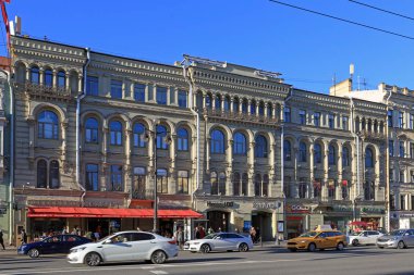 Saint Petersburg, Rusya Federasyonu-Mayıs 02, 2017: mimari anıt M. ı. Lopatin'in evi güneşli bir günde. Nevsky prospect, 100