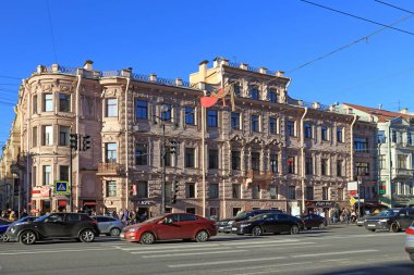 Saint Petersburg, Rusya Federasyonu-Mayıs 02, 2017: Yakovlev ev cephe. Nevsky prospect, 96