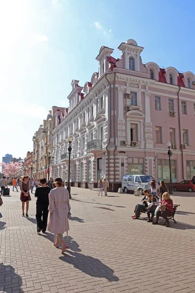 Moscou Rússia Abril 2017 Vista Antiga Casa Apartamentos Skvortsova Rua — Fotografia de Stock