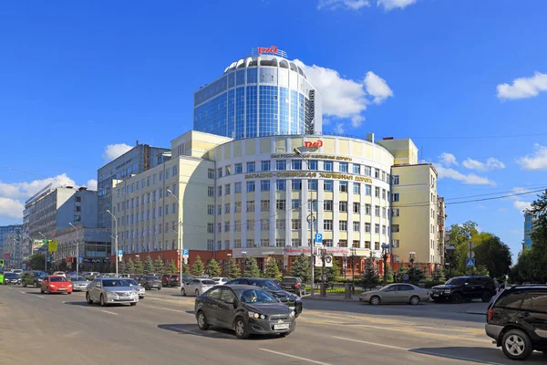 Nowosibirsk Russland Juli 2015 Bau Der Westsibirischen Eisenbahnverwaltung Einem Sonnigen — Stockfoto