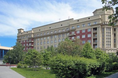 Novosibirsk, Rusya Federasyonu-13 Haziran 2014: mimari anıt Federal önemi üzerine Krasny umudu, 16