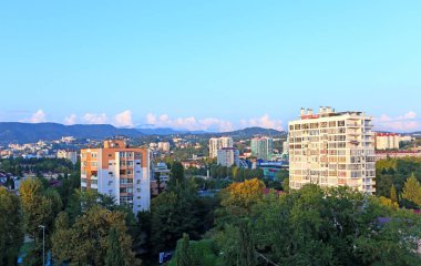 Sochi Rusya'nın Krasnodar bölgesinde şehir manzaralı