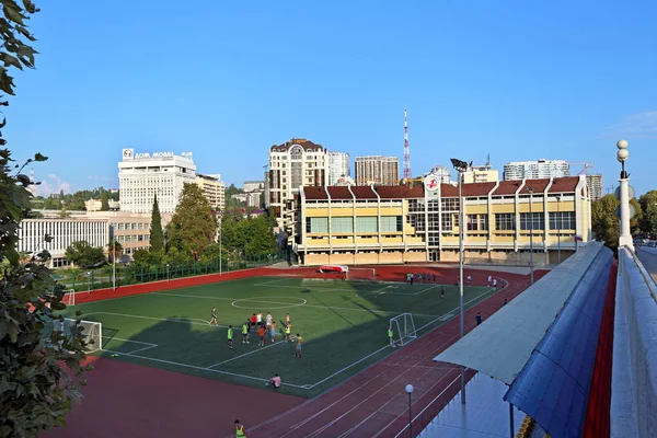 Sotchi Russie Août 2013 Stade École Sport Pour Enfants Jeunes — Photo