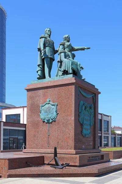 Novorossiysk Rusia Agosto 2015 Monumento Los Padres Fundadores Raevski Lázaro —  Fotos de Stock