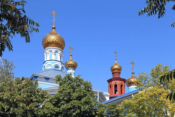 Novorossiysk Rusland Augustus 2015 Heilige Dormition Kathedraal Een Zomerdag — Stockfoto