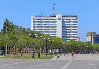 Novorossiysk, Rusya Federasyonu-Ağustos 10, 2015: çok katlı İdari Binası nakliye şirketi