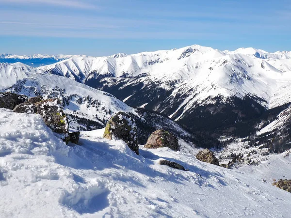 Paisagem de inverno nas montanhas Imagem De Stock