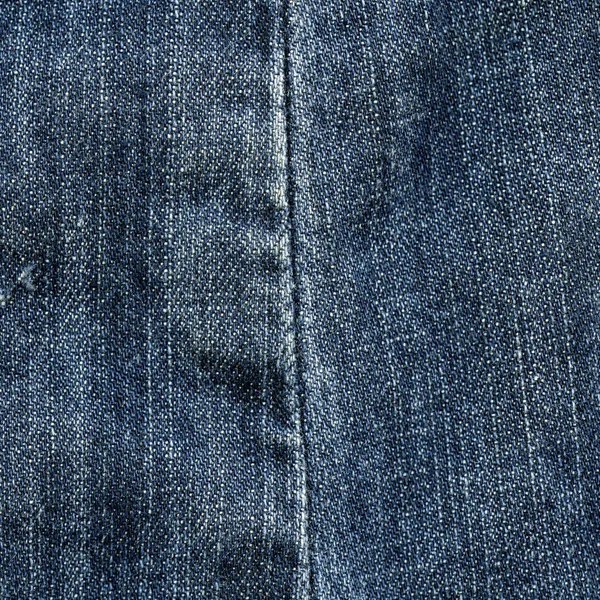 Blauer Denim Hintergrund Mit Einer Naht Verziert — Stockfoto