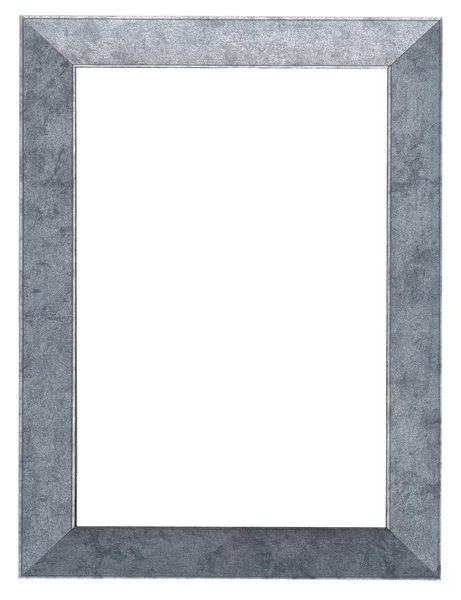 Gray Blue Plastic Frame Isolated White — Stock Photo, Image