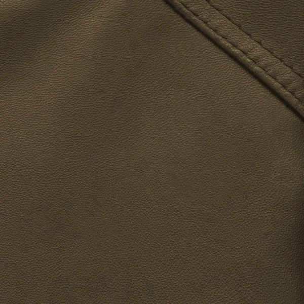 kahverengi deri arka plan bir dikiş ile dekore edilmiştir.