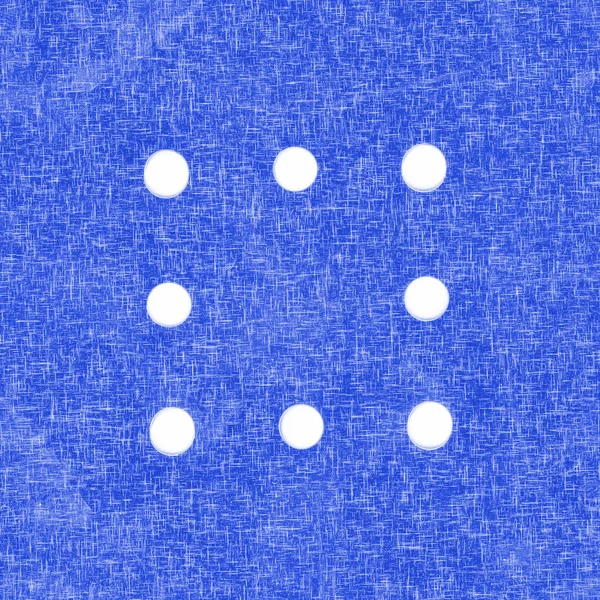 Blue Textured Background Eight Holes — Stock Photo, Image