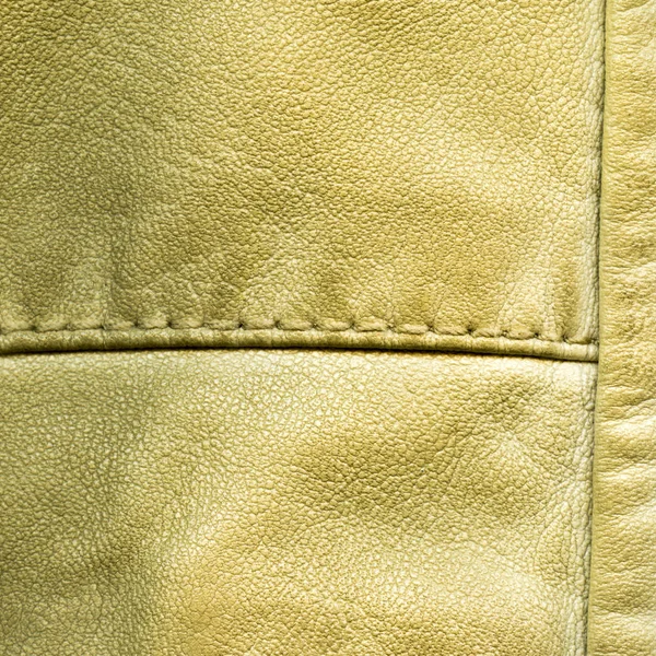 Beige Leather Background Decorated Seams — Stock Photo, Image