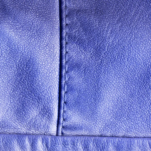 Fondo Cuero Azul Costuras — Foto de Stock