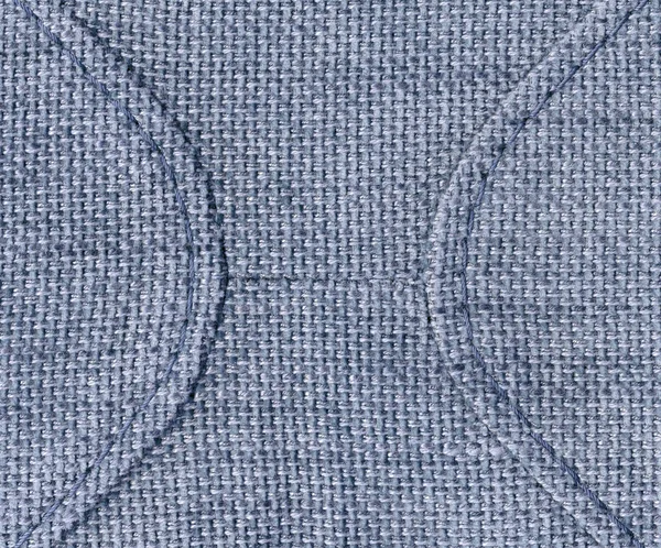 Голубой Мешковины Фон Швы — стоковое фото
