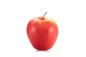 zblízka pohled na čerstvé jablko ovoce izolované na bílém