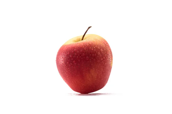 Close View Fresh Apple Isolated White — Free Stock Photo