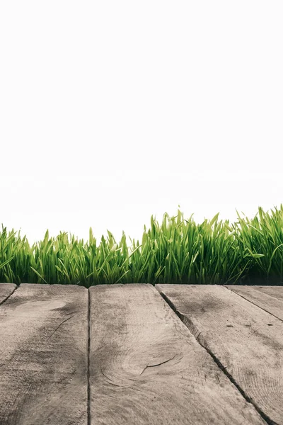 판자와 잔디의 프레임 — 스톡 사진