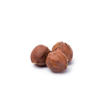 avuç fındık beyaz arka plan üzerinde izole nutshells olmadan