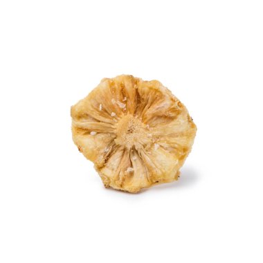 Beyaz arka plan üzerinde izole lezzetli Kurutulmuş Ananas