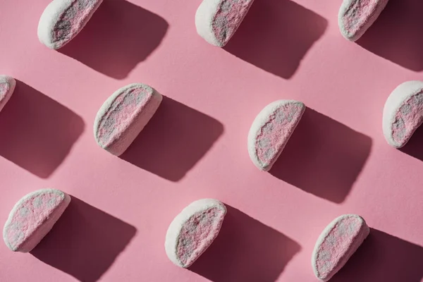 Készlet Ból Finom Marshmallows Árnyékok Pink — ingyenes stock fotók