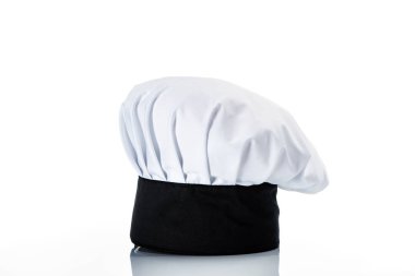 Tek siyah beyaz chef şapka beyaz görmek